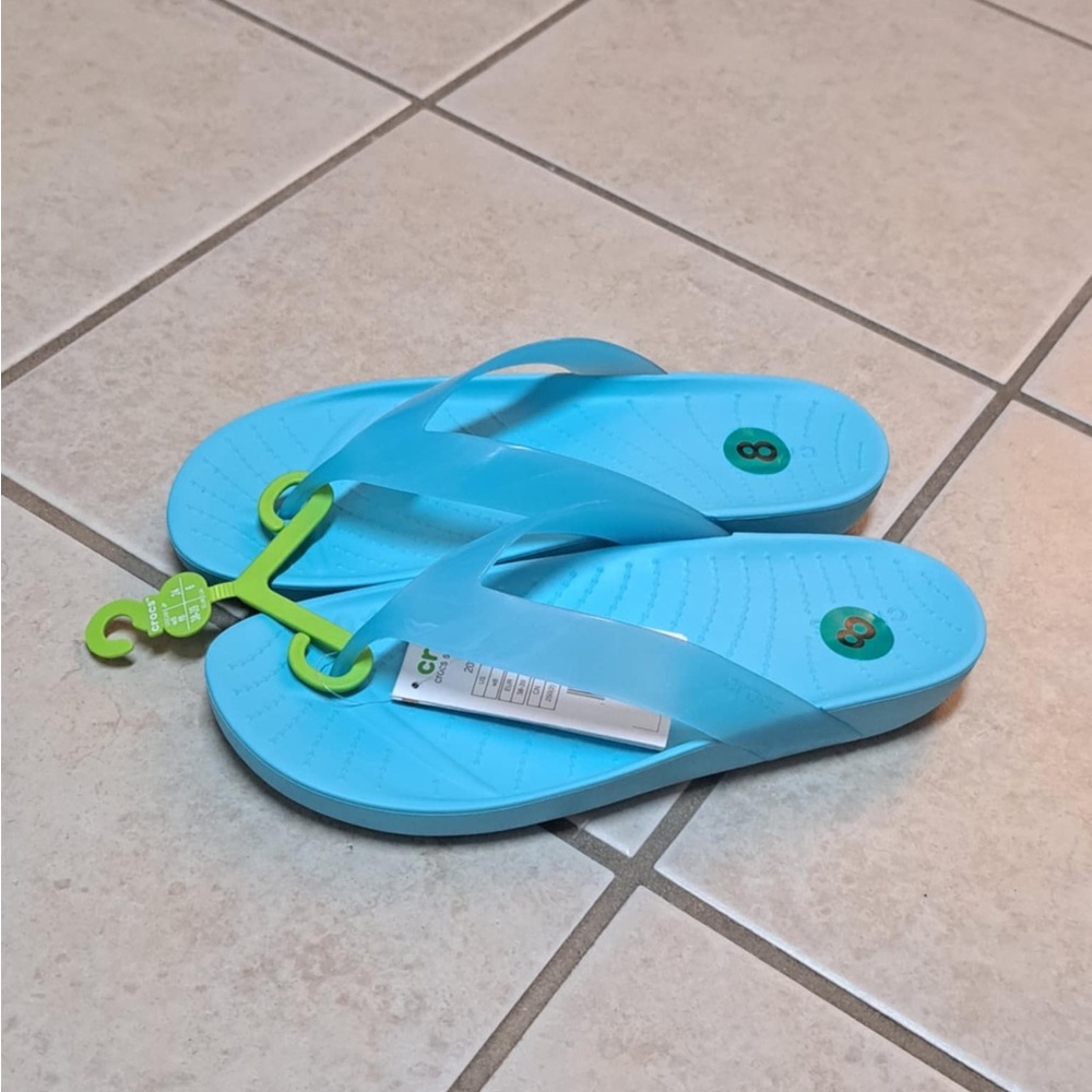Crocs Splash Shine Flip - Neptune Blue - Women's size 8